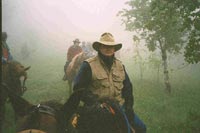 Fog on a trail near the Sanders Ranch
